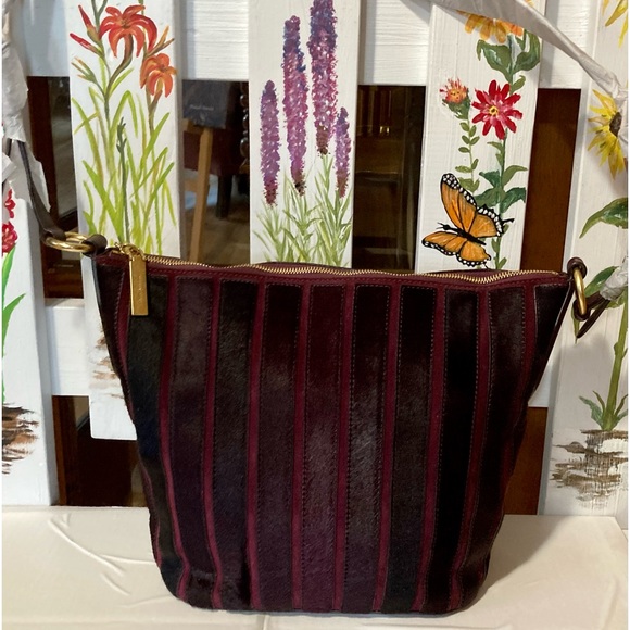 💥NEW💥MICHAEL KORS CALFSKIN/LEATHER PLUM BROOKLYN APPLIQUÉ 30F6GBJL2H - Picture 11 of 16